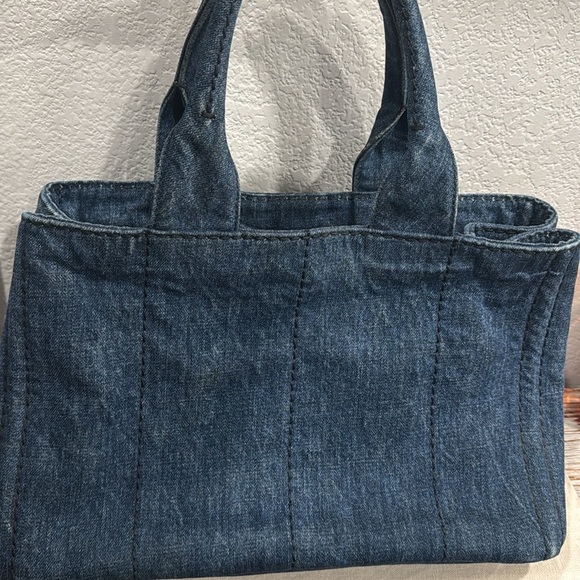 Prada Blue Denim Canapa Tote Bag - Picture 5 of 16